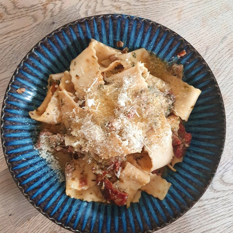 Pappardelle, z mega miękkim schabem Pappardelle, z mega miękkim schabem