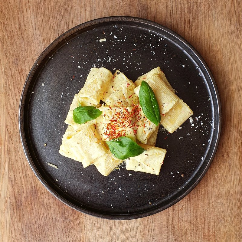 Paccheri, z cytrynowym mascarpone, i krokoszem! Paccheri, z cytrynowym mascarpone, i krokoszem!