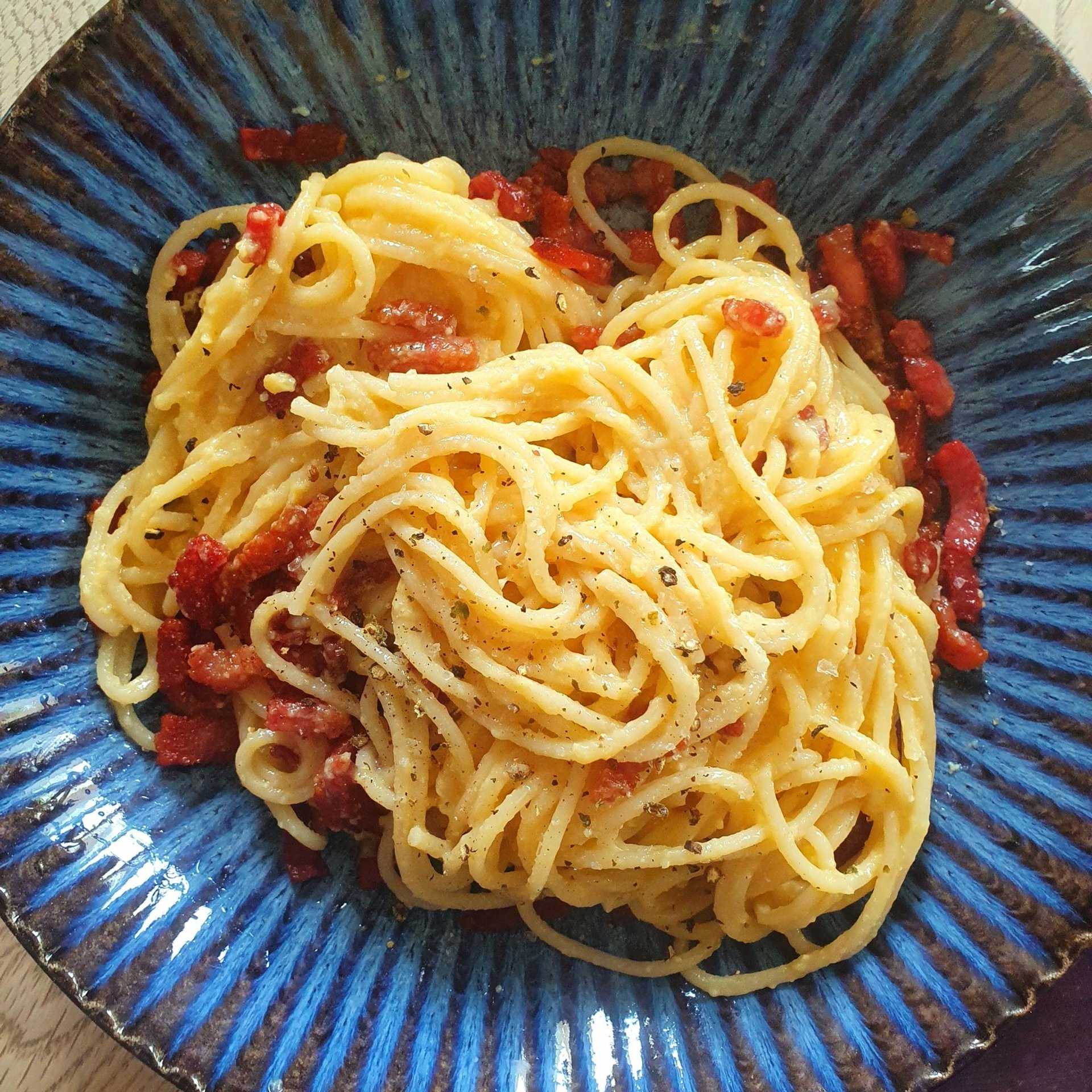 Spaghetti z pancettą