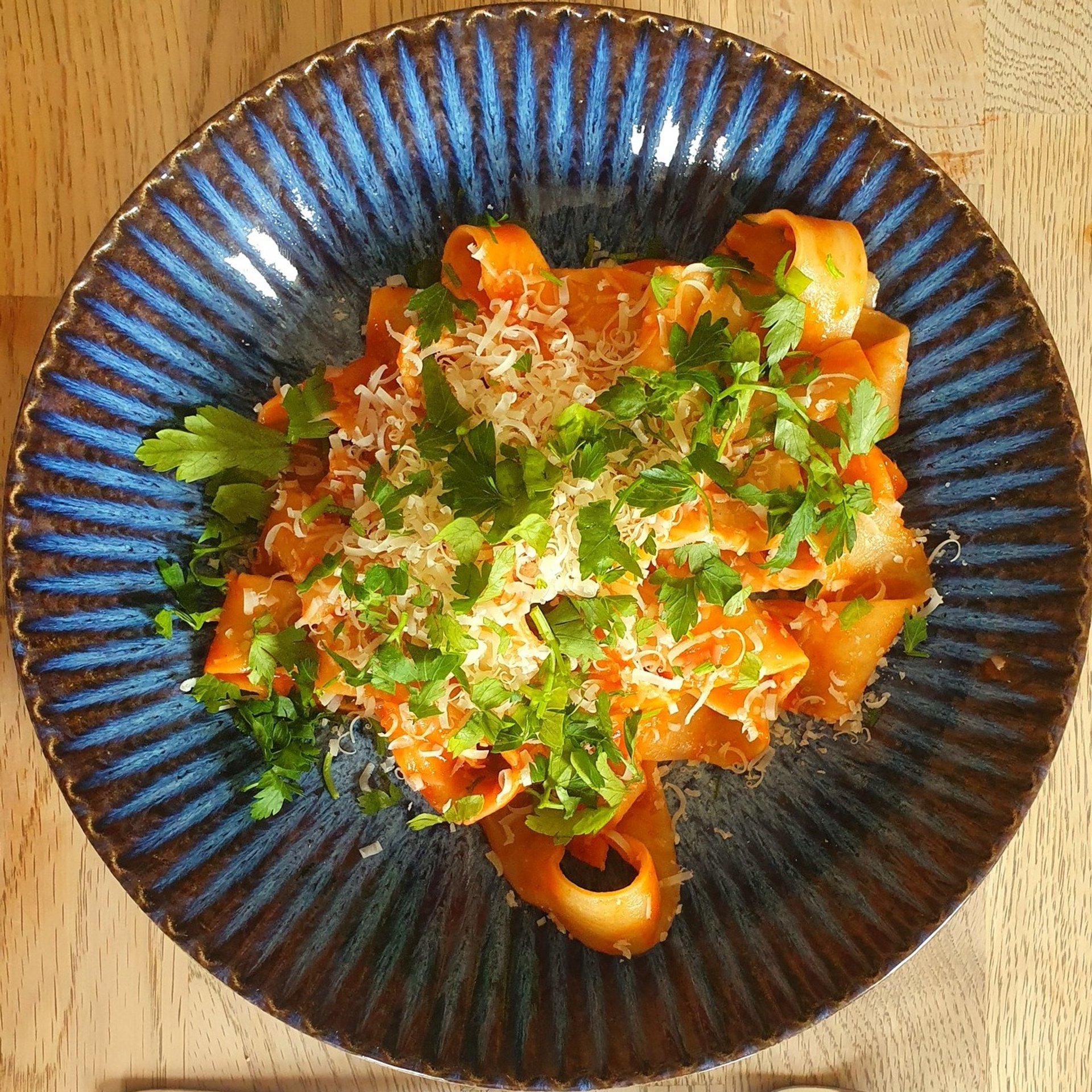 Papardelle własne, z sosem Papardelle własne, z sosem
