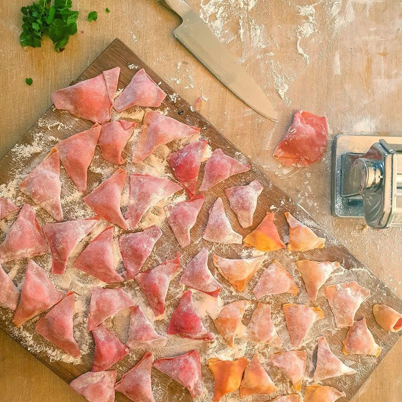 Noworocze ravioli z łososiem i twarogiem Noworocze ravioli z łososiem i twarogiem