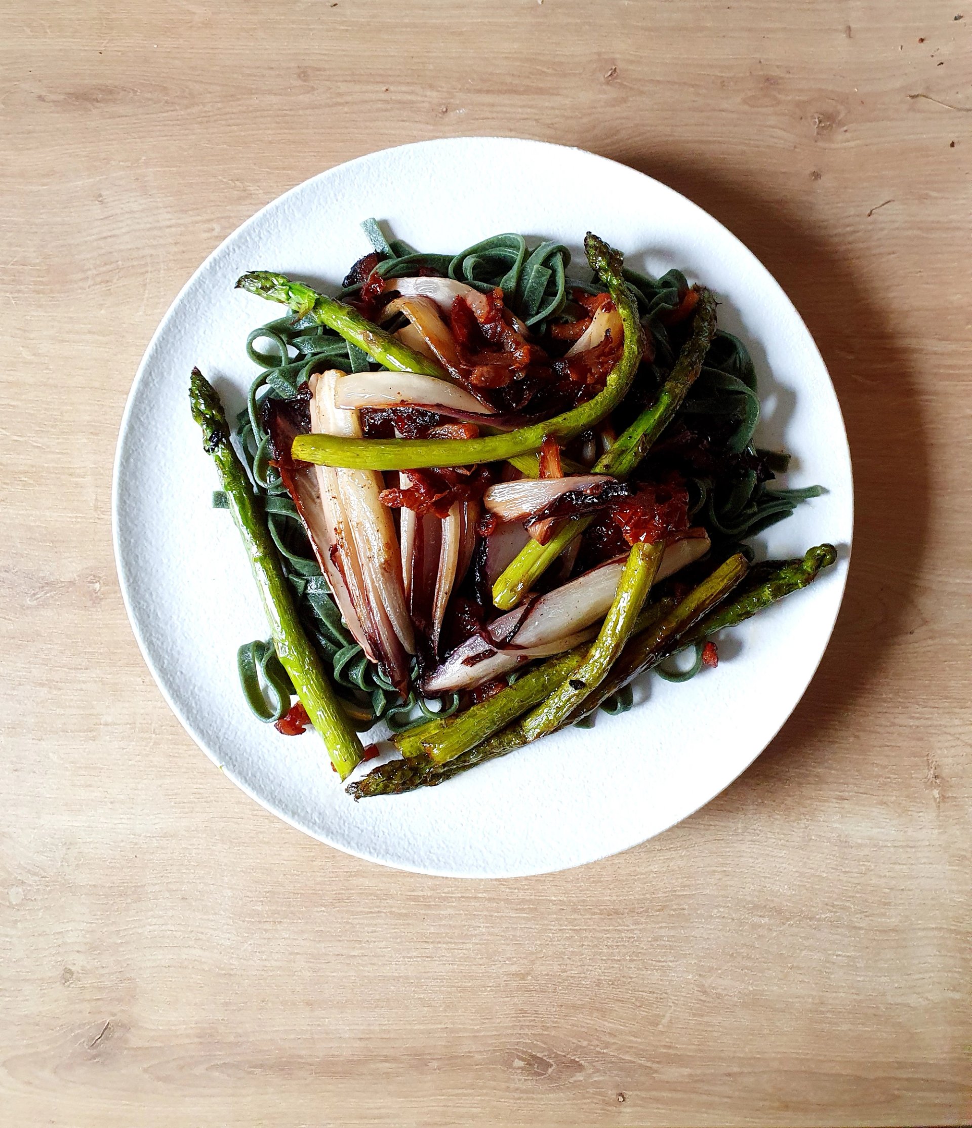 Chicory, Asparagus, Blue Pasta, Wonders Wonders