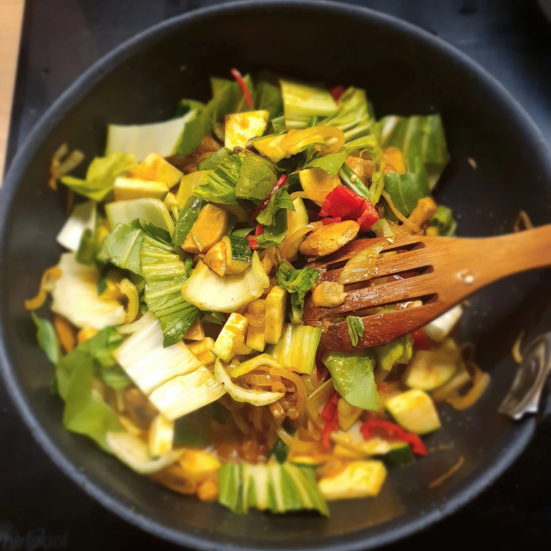 Pak choi w curry