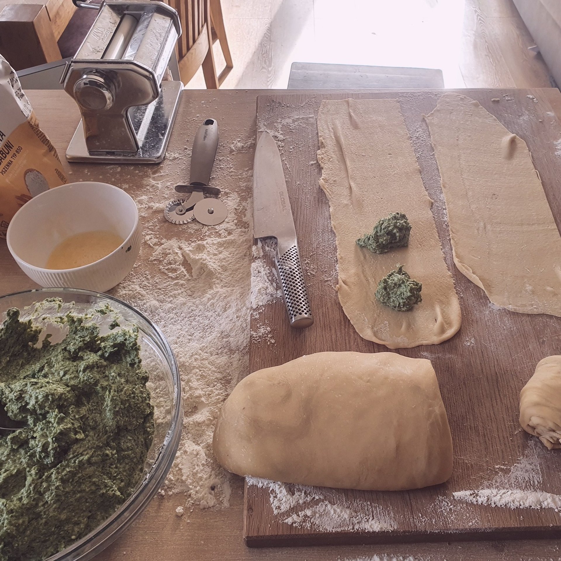 Ravioli, szpinak, ricotta Ravioli, szpinak, ricotta