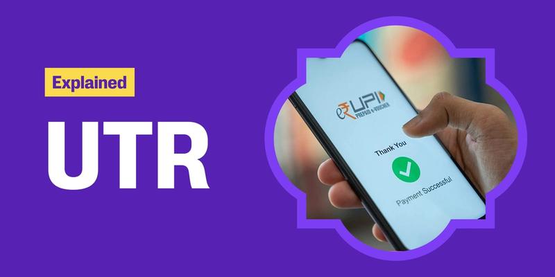 UTR Number explained — illustration with mobile phone UPI payment success