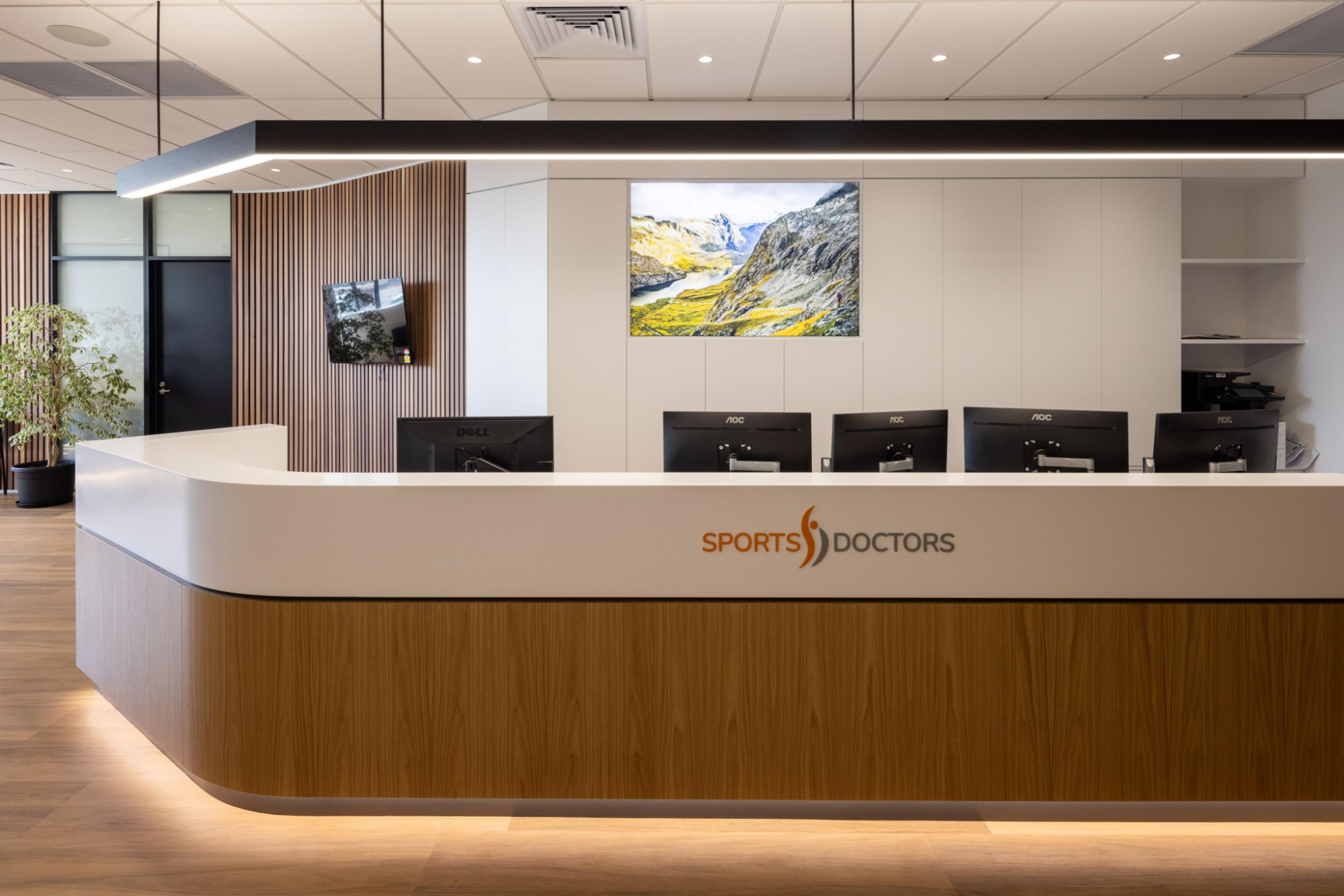 Sports Doctors reception desk