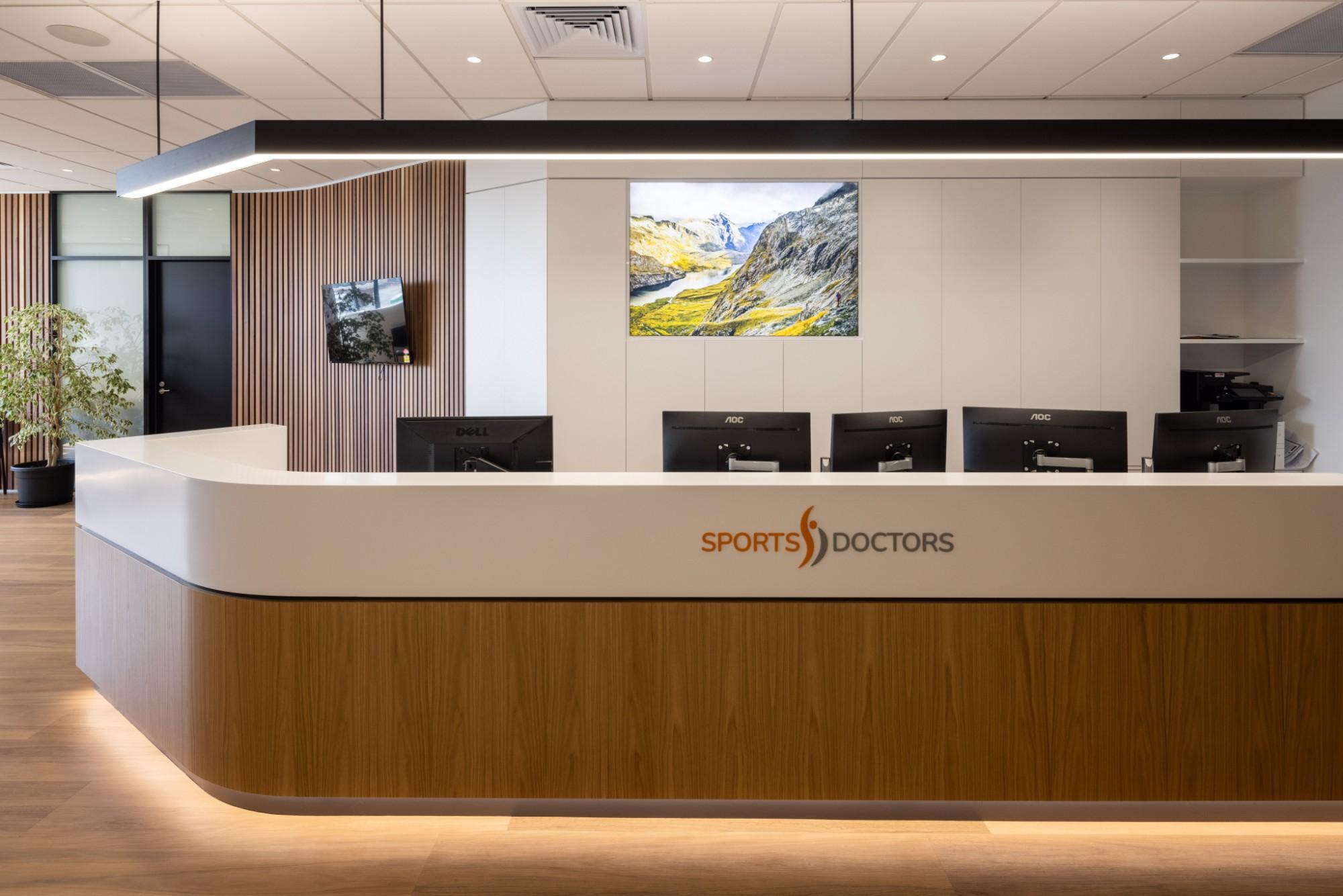Sports Doctors reception desk