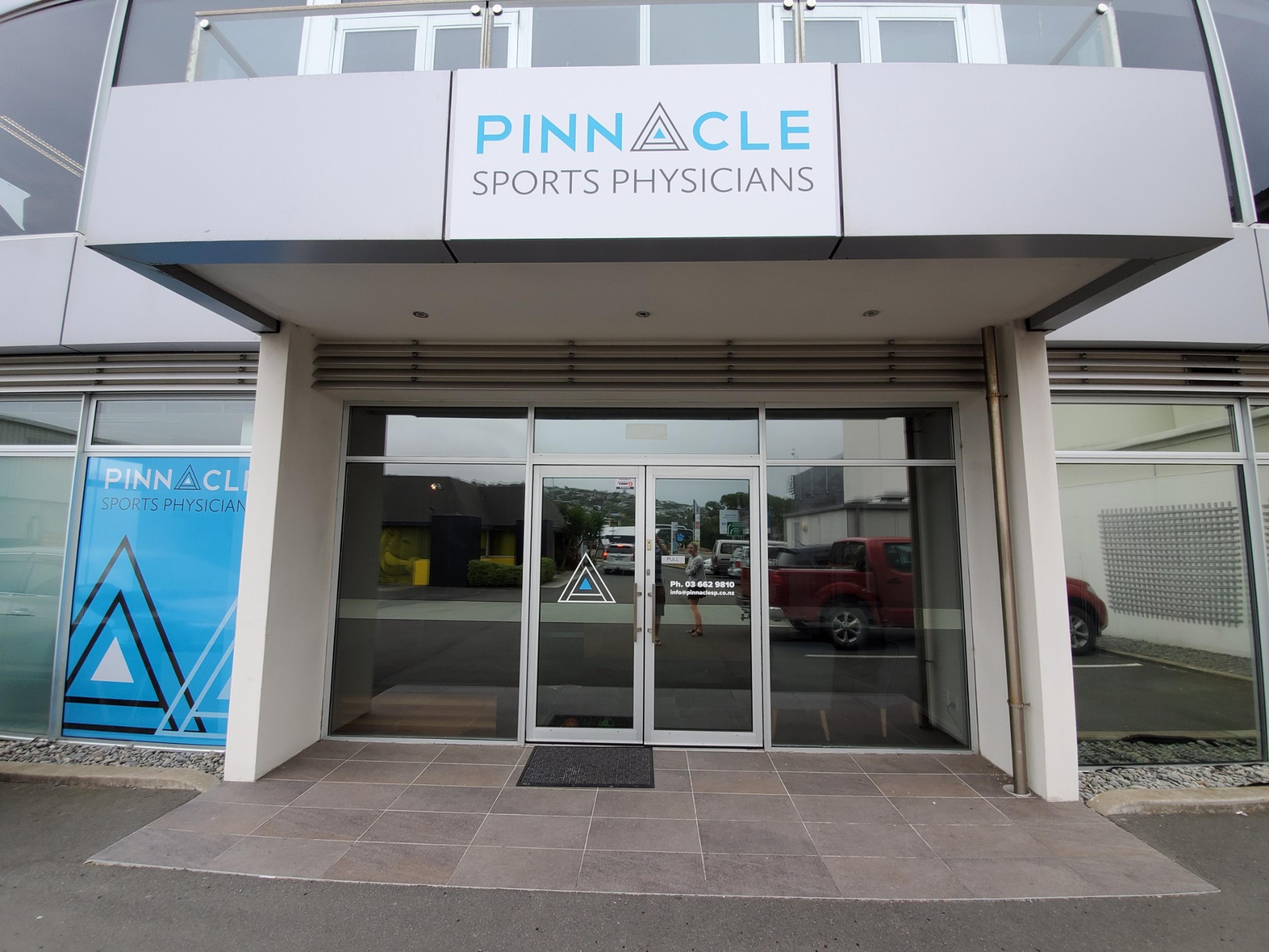 The entrance to Pinnacle Sports Physicians in Ferrymead