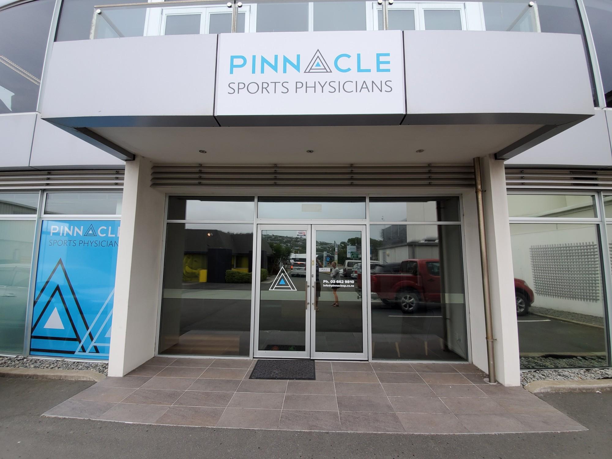The entrance to Pinnacle Sports Physicians in Ferrymead