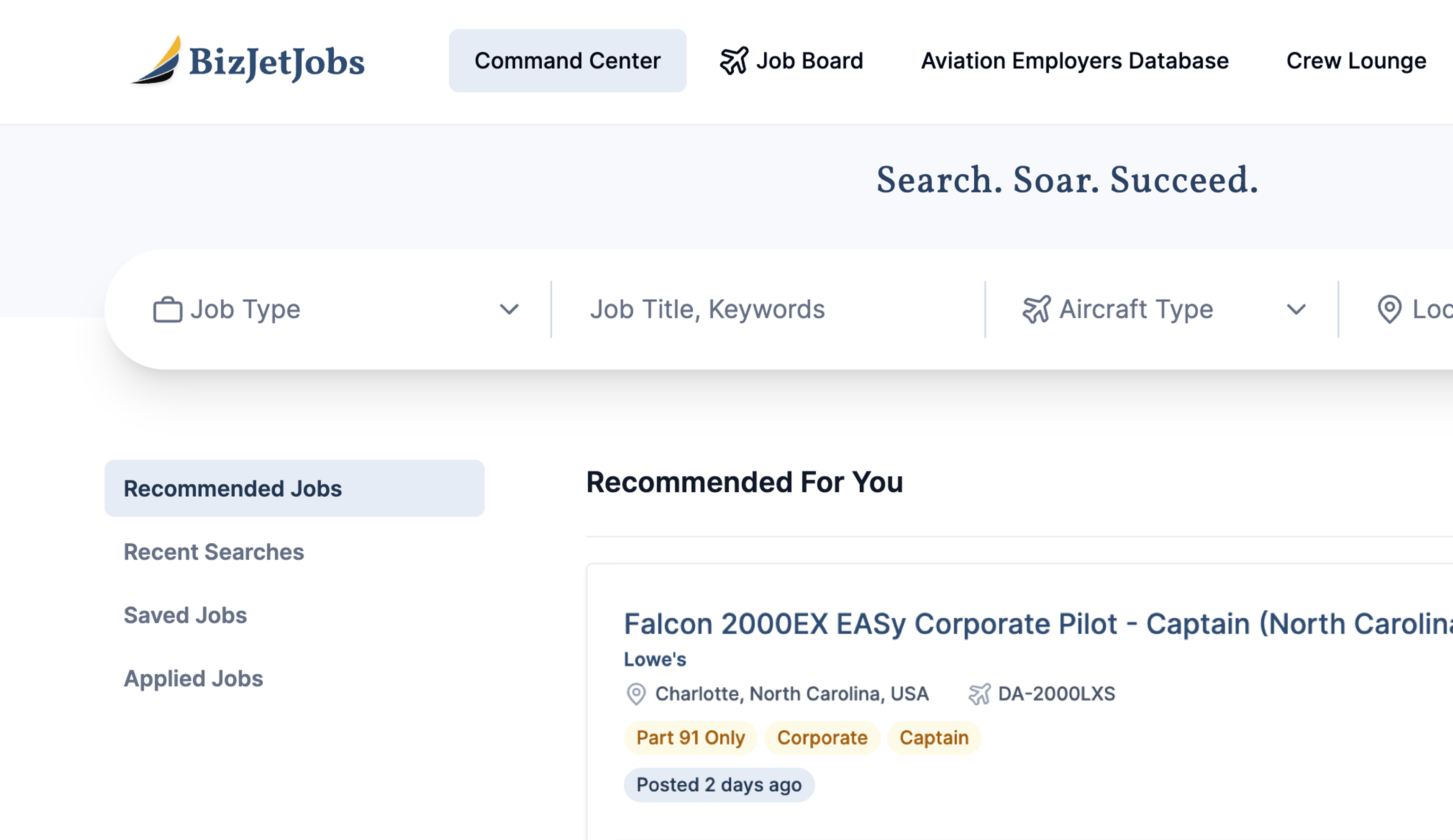 New Feature Alert:  Recommended Jobs