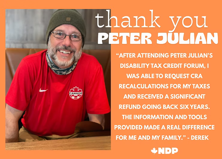 Thank you, Peter Julian