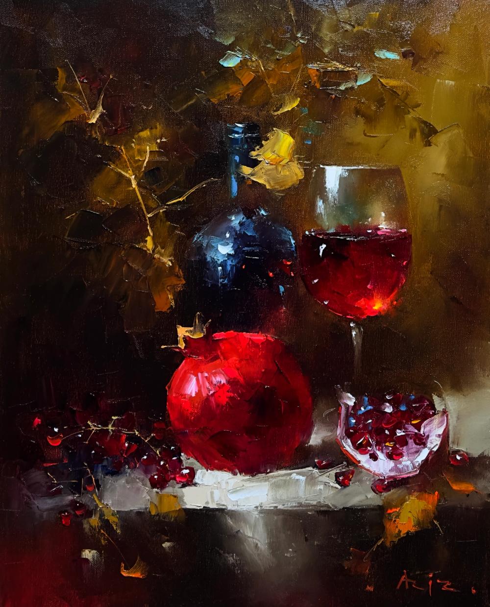 Still life with pomegranate 