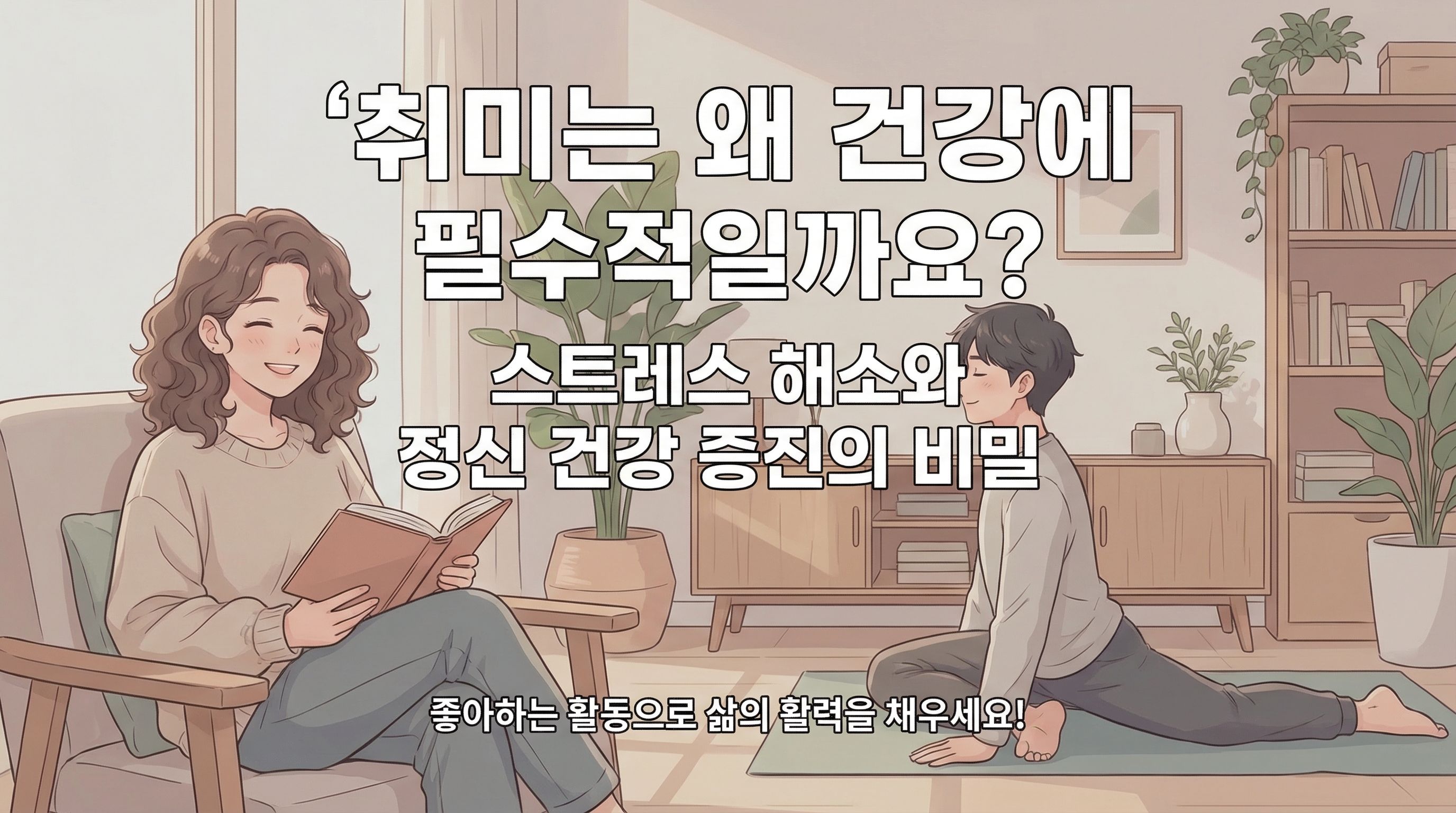 건강한 취미 생활 가이드의 주요 개념 시각화