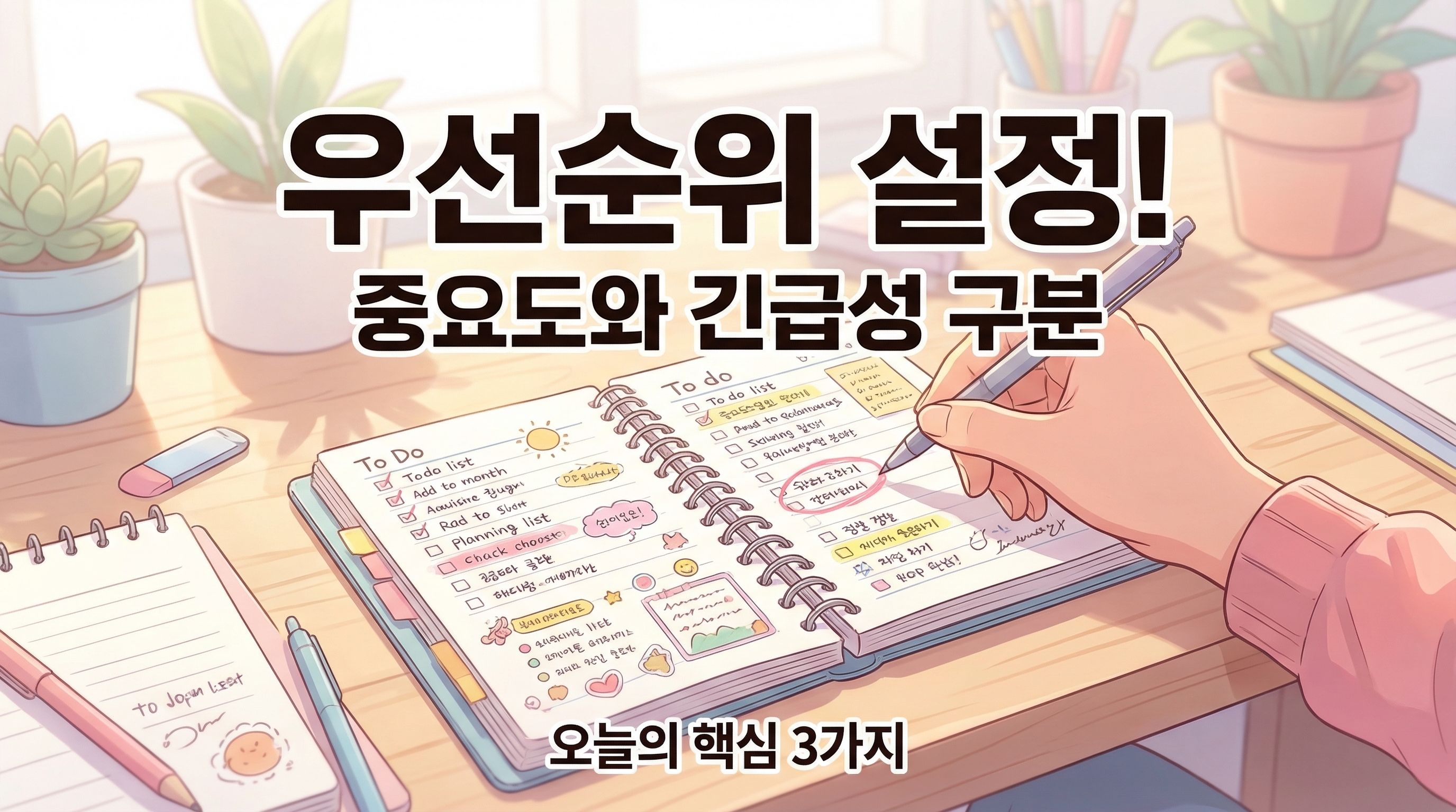 생산성을 높이는 시간 관리 기술의 주요 개념 시각화