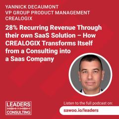 Ep 30 - Yannick Decaumont - 28% Recurring Revenue Through their own SaaS Solution – How CREALOGIX Transforms Itself from a Consulting into a Saas Company