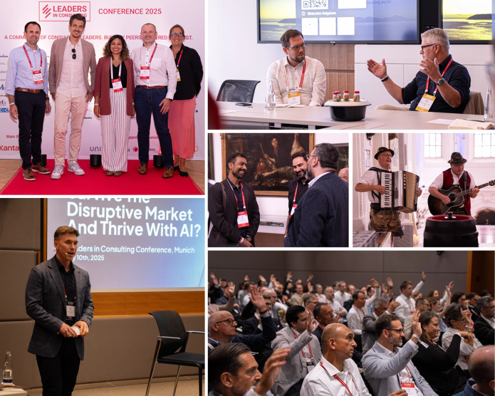 Leaders in Consulting Conference 2025 in Munich – an event for Managing Directors, Partners, and CEOs of consulting firms, featuring expert speakers, high-level networking, and industry-shaping discussions