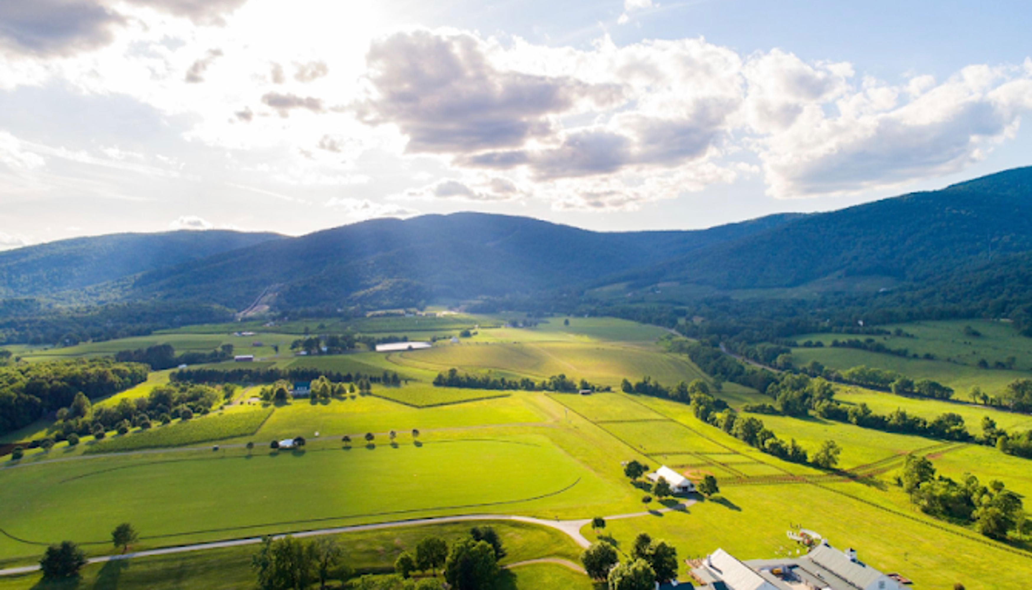 Rolling hill and mountain landscapeundefined