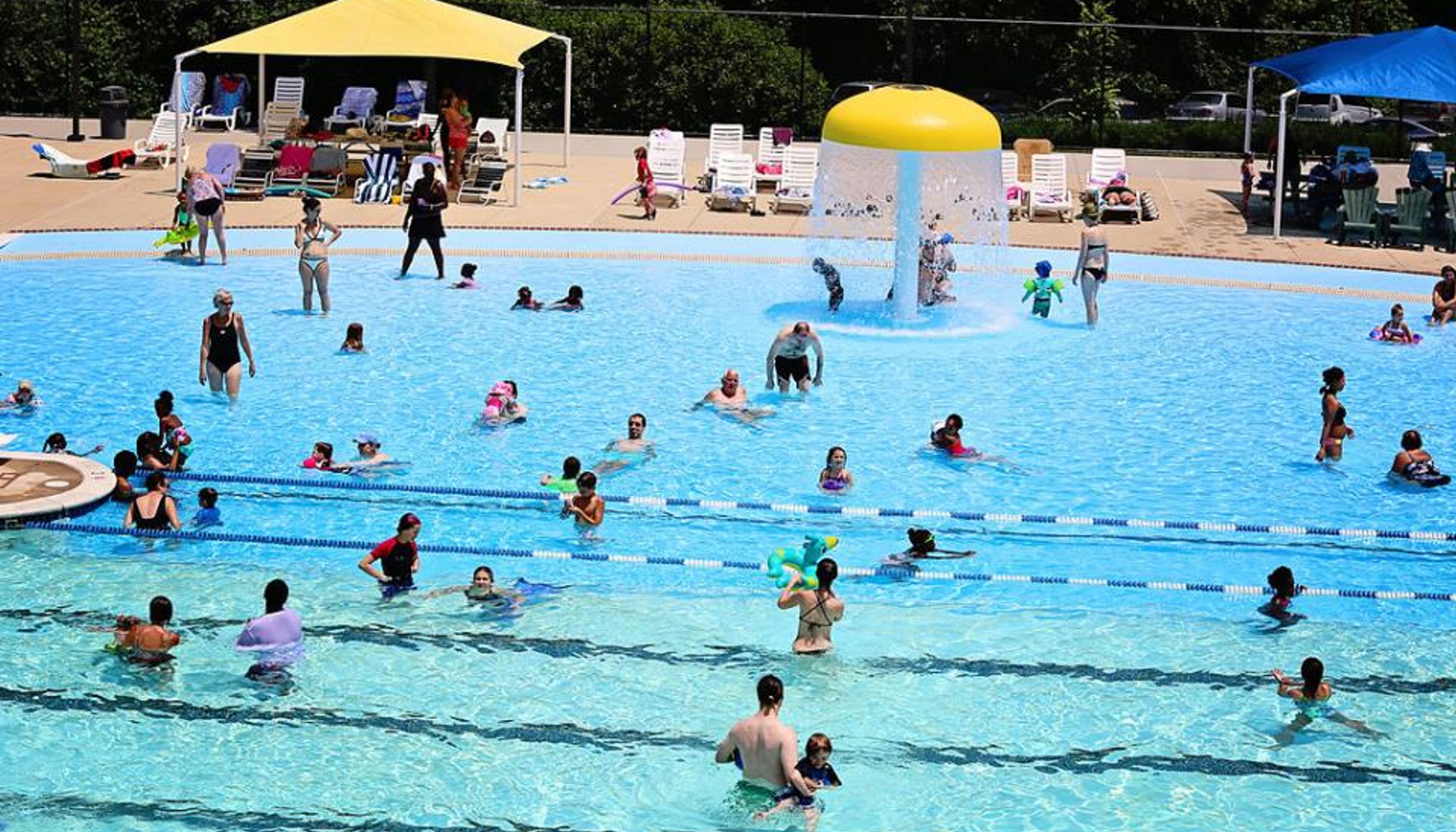 Charlottesville residents swimming at Washington Park Poolundefined