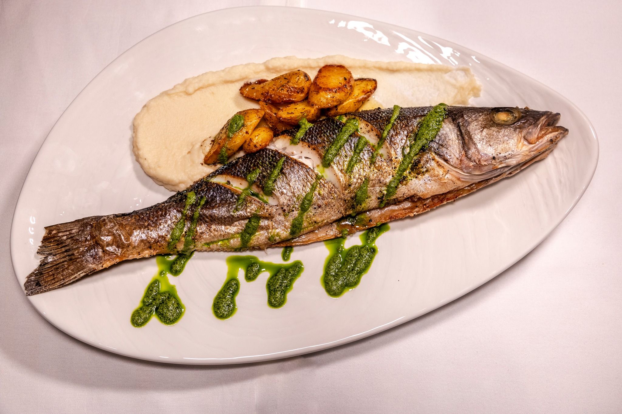Whole Roasted Branzino