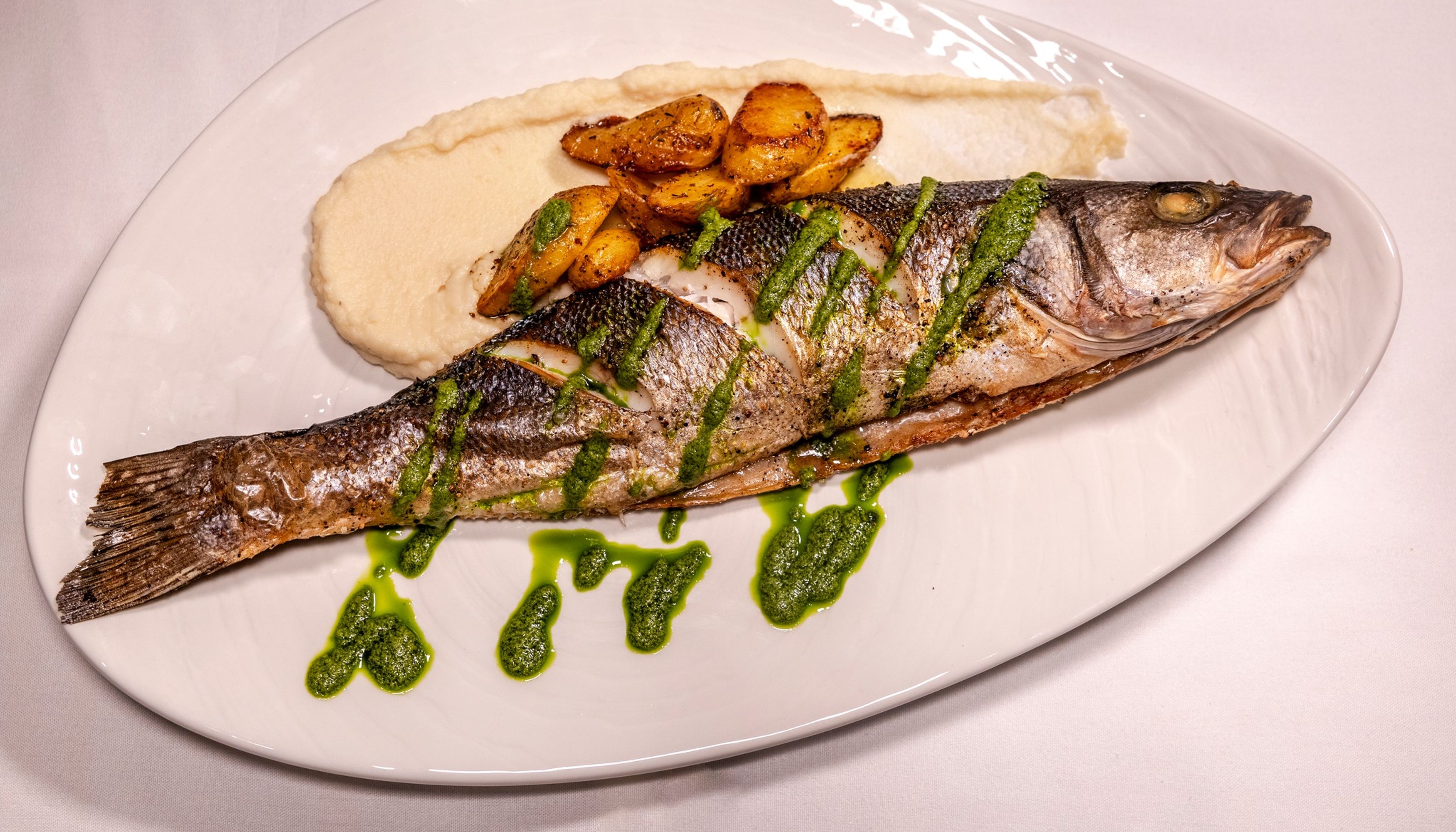 Whole Roasted Branzino