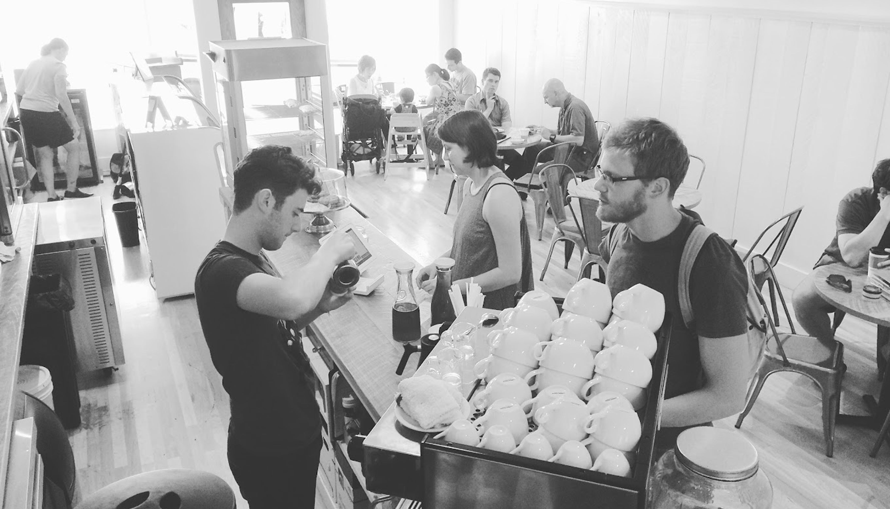 Barista serving coffeeundefined