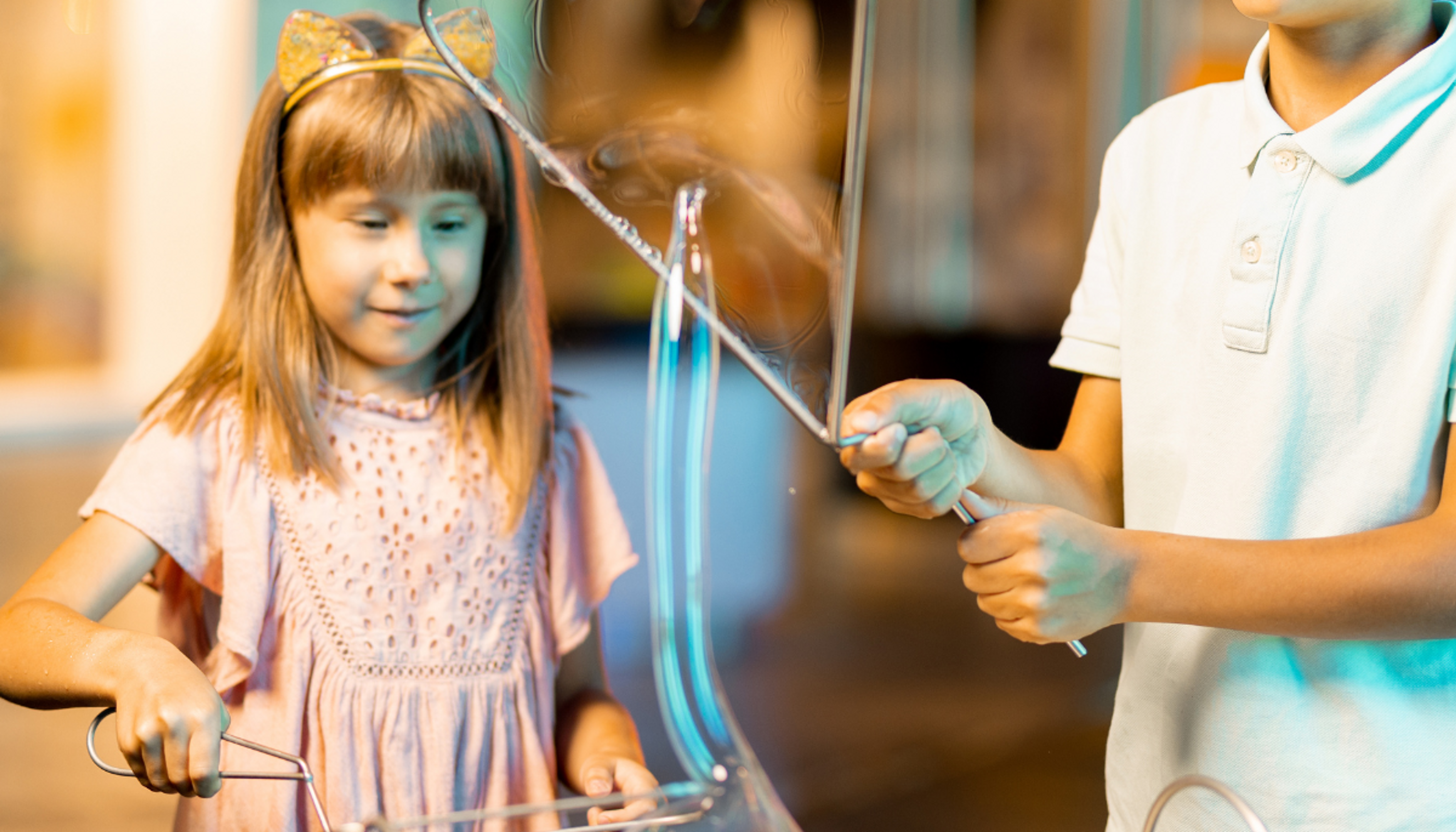 Children playing with interactive exhibits at the Virginia Discovery Museumundefined