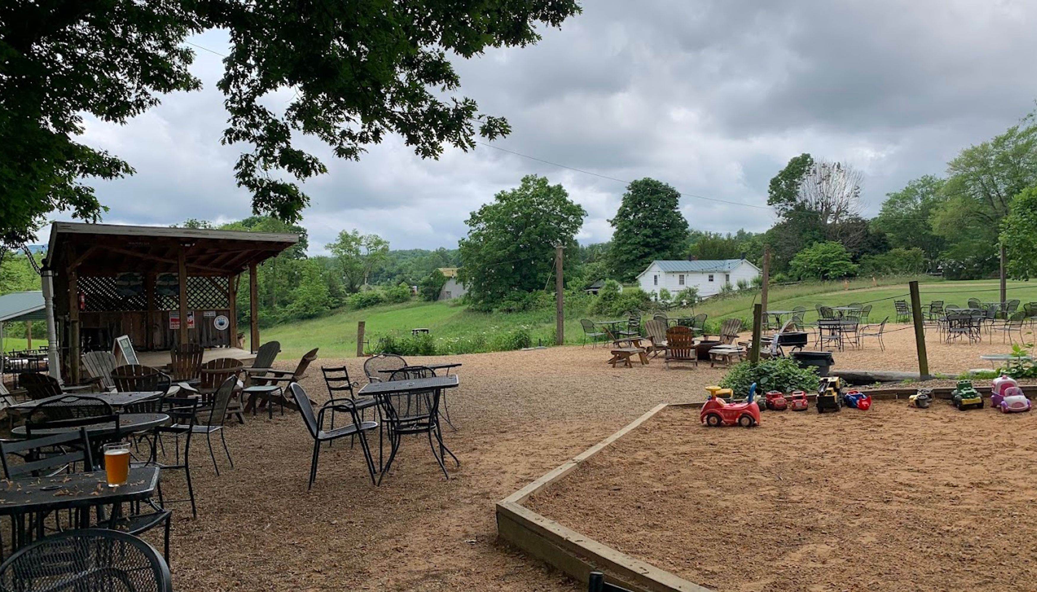Sand pit and picnic tables at Brewing Tree Breweryundefined