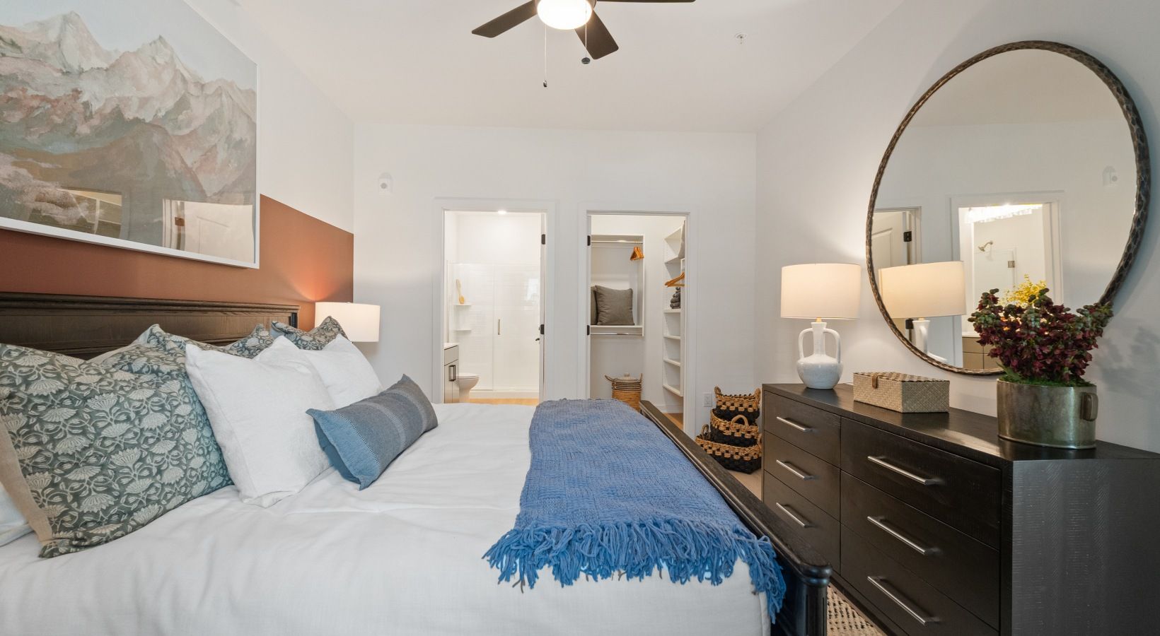 Bedroom with dresser and mirrorundefined