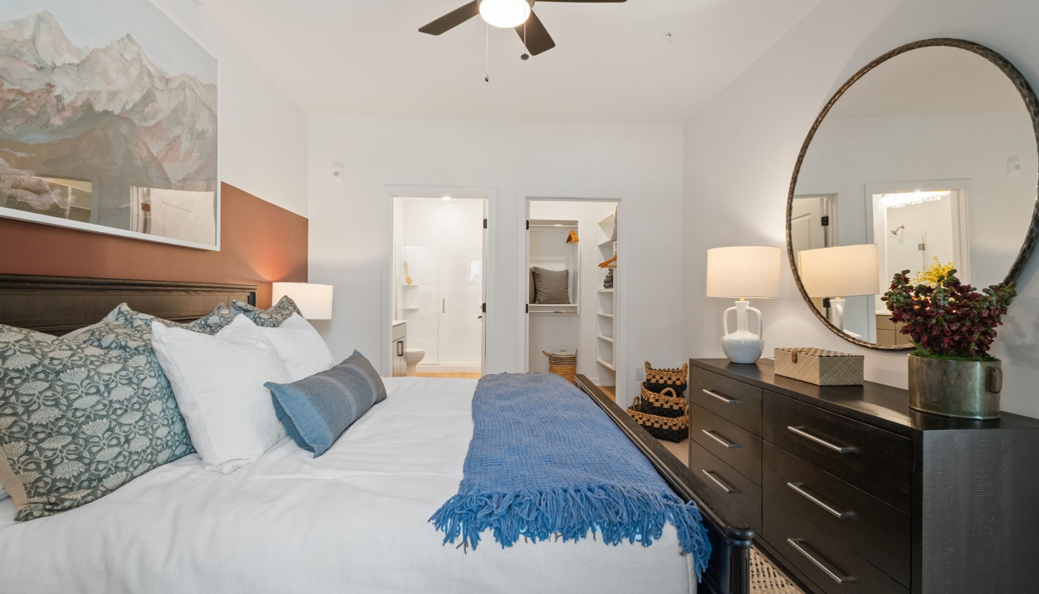 Bedroom with dresser and mirrorundefined