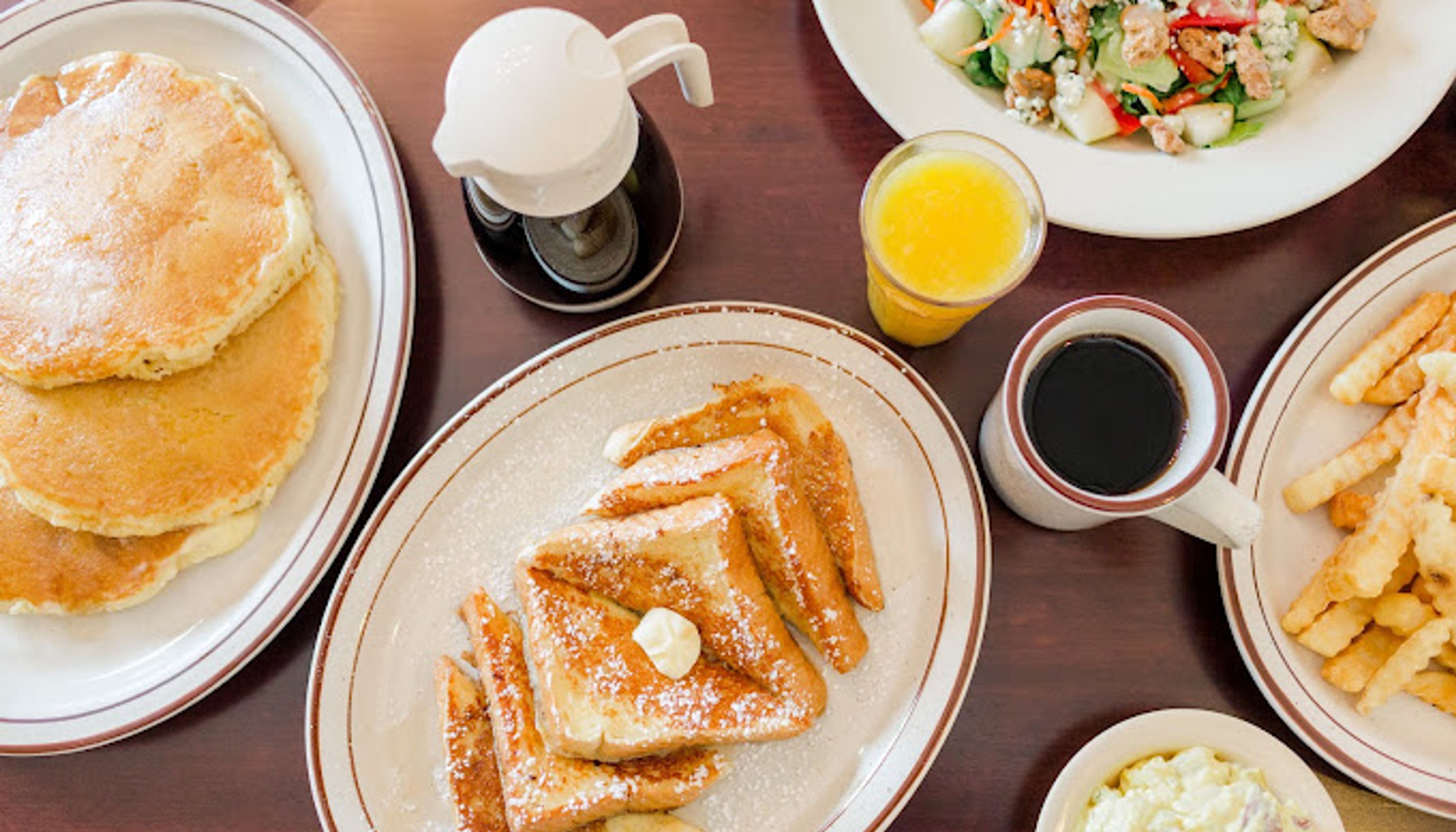 multiple brunch dishes on a tableundefined