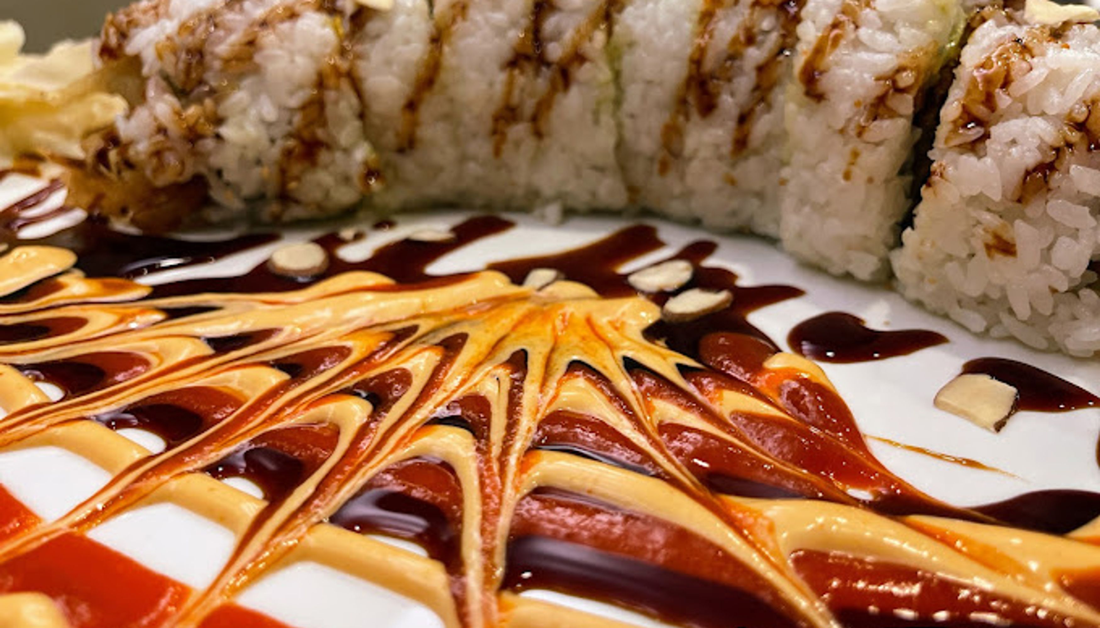 sushi and sauce on a plateundefined
