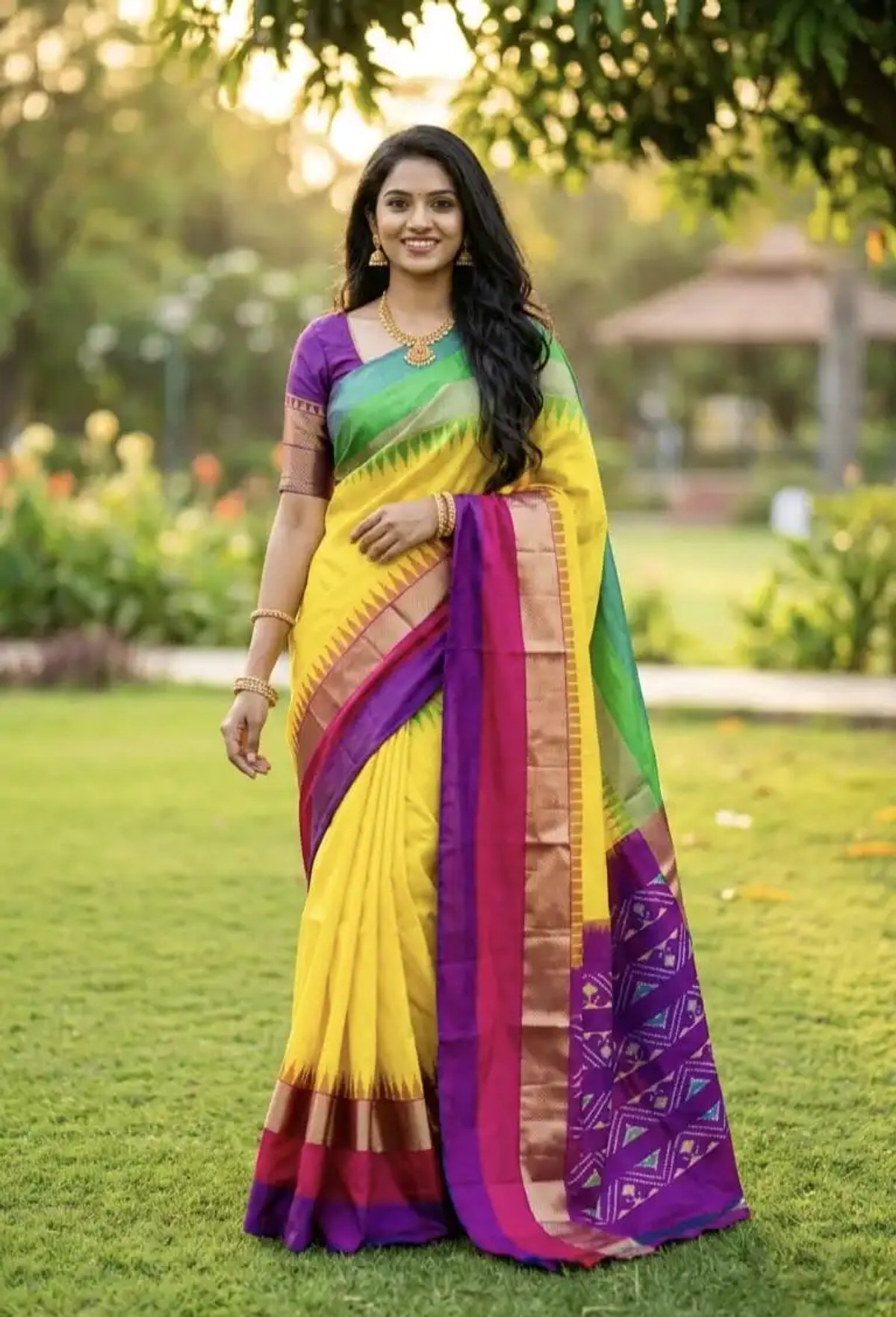 Lillies and Lilies featured saree styling