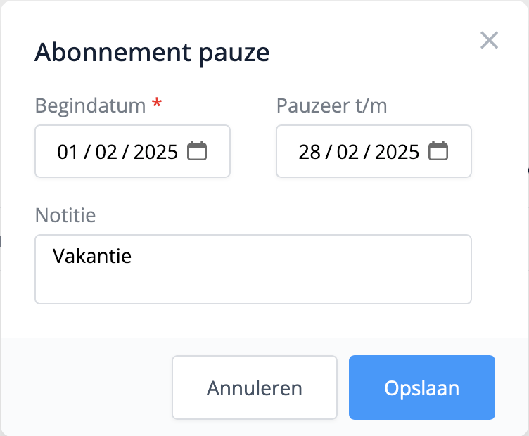 Abonnementen pauseren in Flux