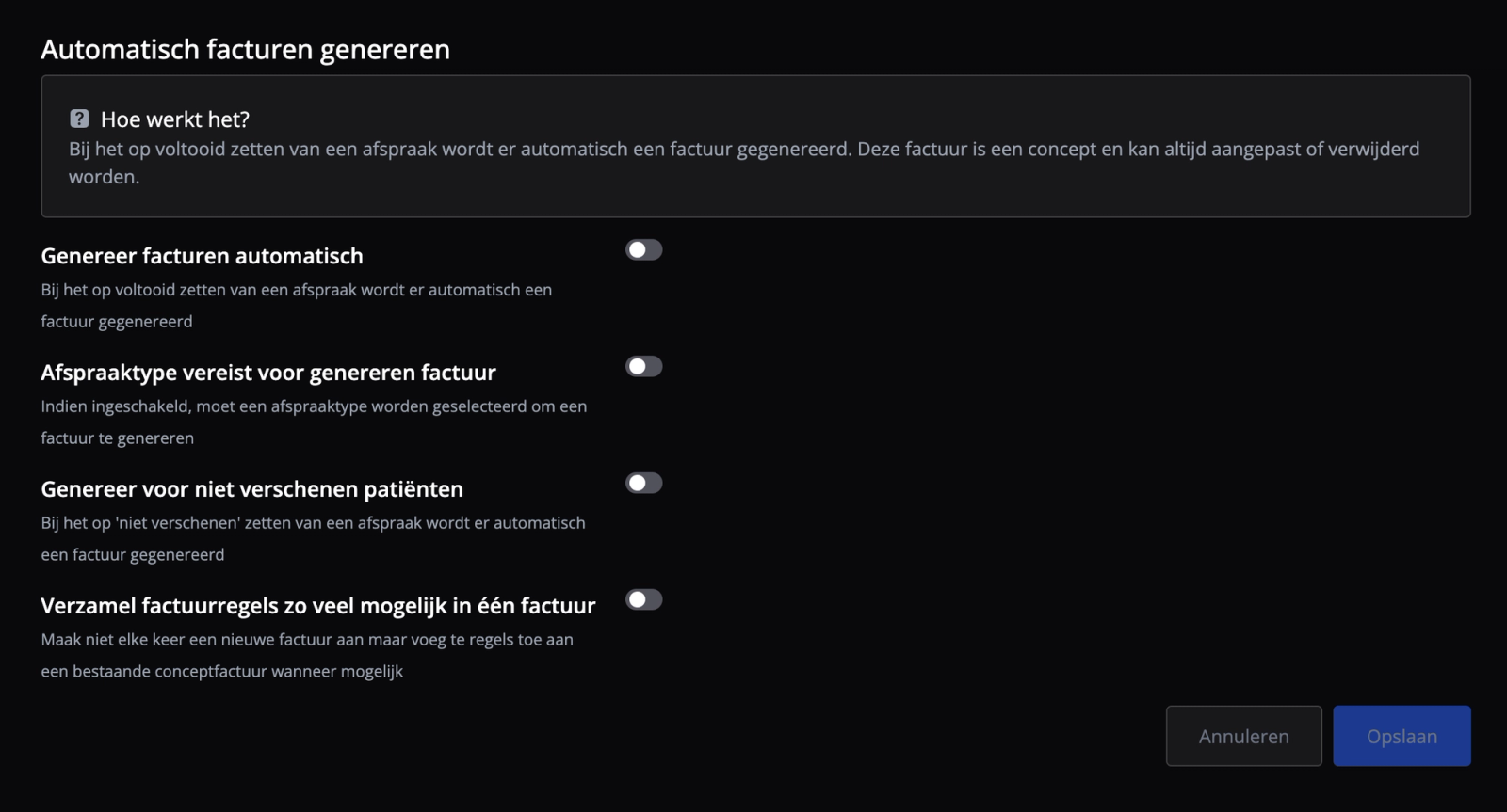 Flux kan alle facturen en declaraties automatisch genereren