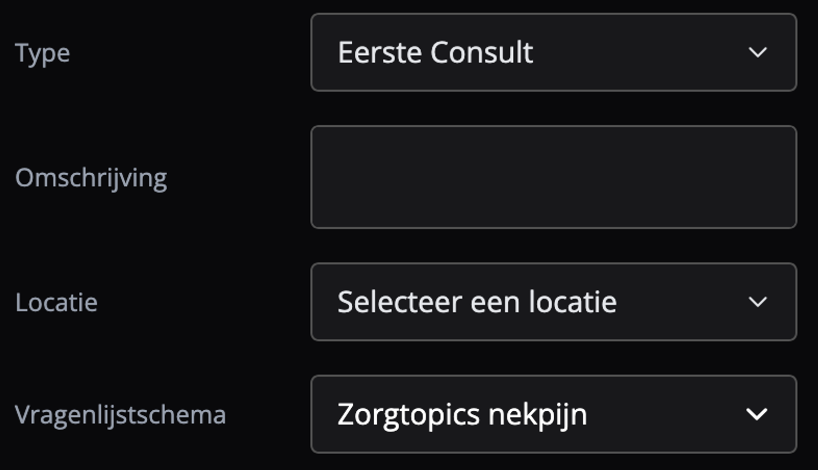 Zorgtopics intake plannen in Flux