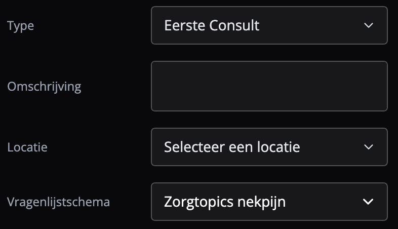 Zorgtopics intake plannen in Flux
