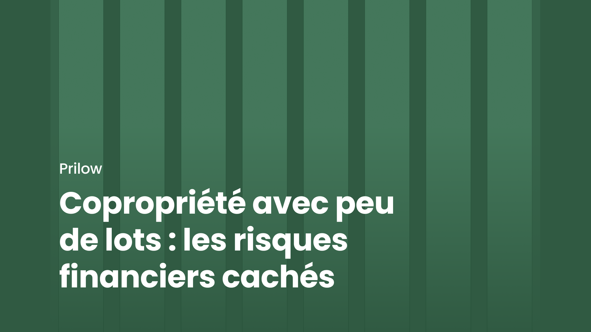 Copropriété avec peu de lots : les risques financiers cachés