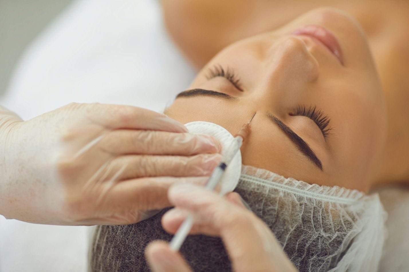 Patient being prepared for a Botox treatment