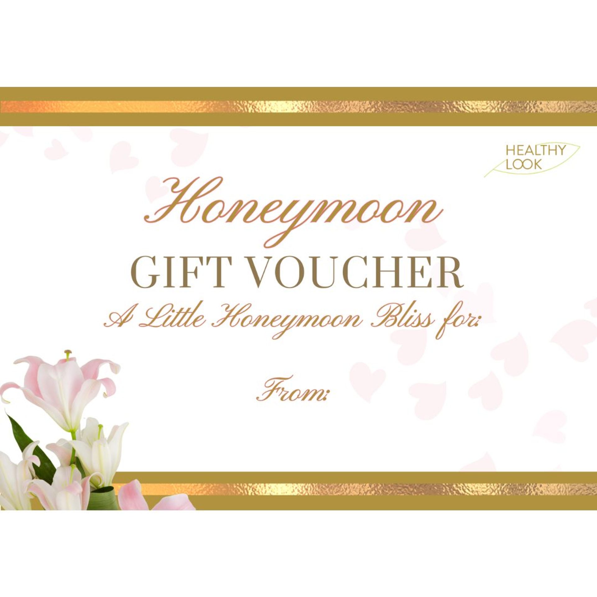 Honeymoon gift card design
