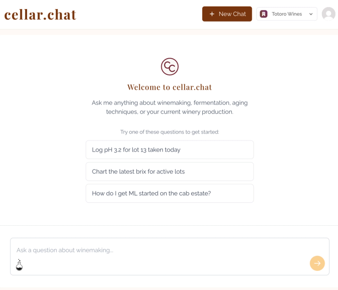 Cellar Chat App