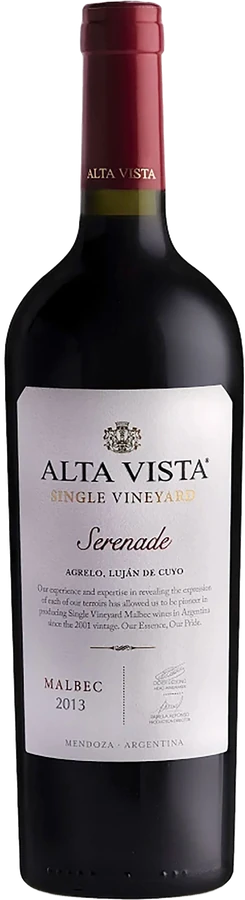 Botella de Alta Vista Single Vineyard Serenade Alto Agrelo 2021 750 ml