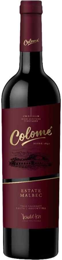 Botella de Colomé Estate Malbec 2024 750 ml
