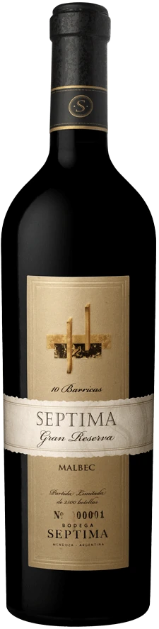 Botella de Septima 10 Barricas Malbec 750 ml