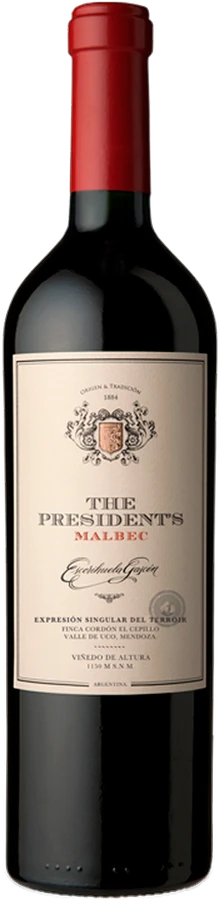 Botella de The President's Malbec 2021 750 ml