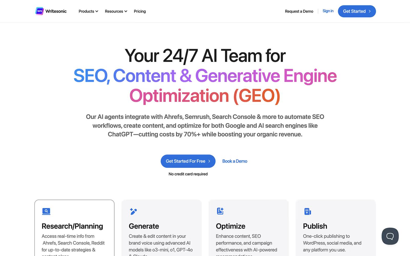 AI Website Example 33:Writesonic.com