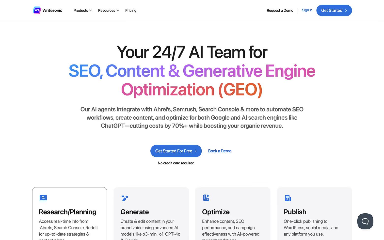 AI Website Example 33:Writesonic.com