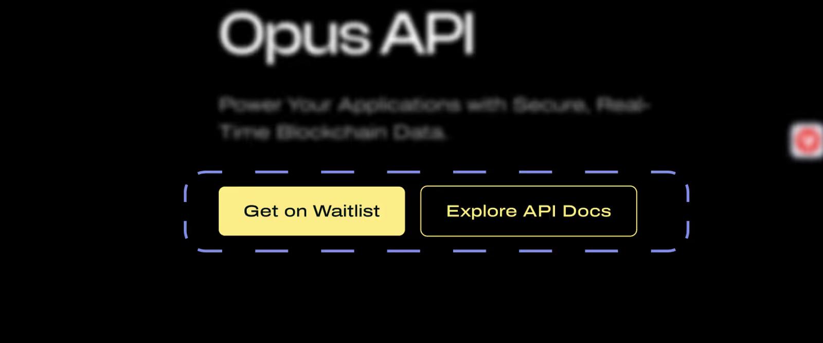 Call-to-action section example on a Web3 product page