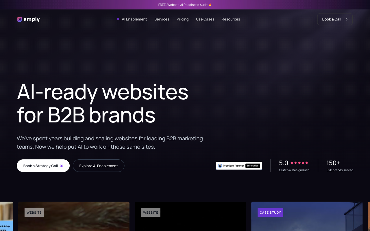 Amply homepage screenshot