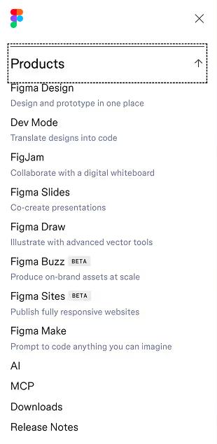 Figma Mega Menu Mobile Version