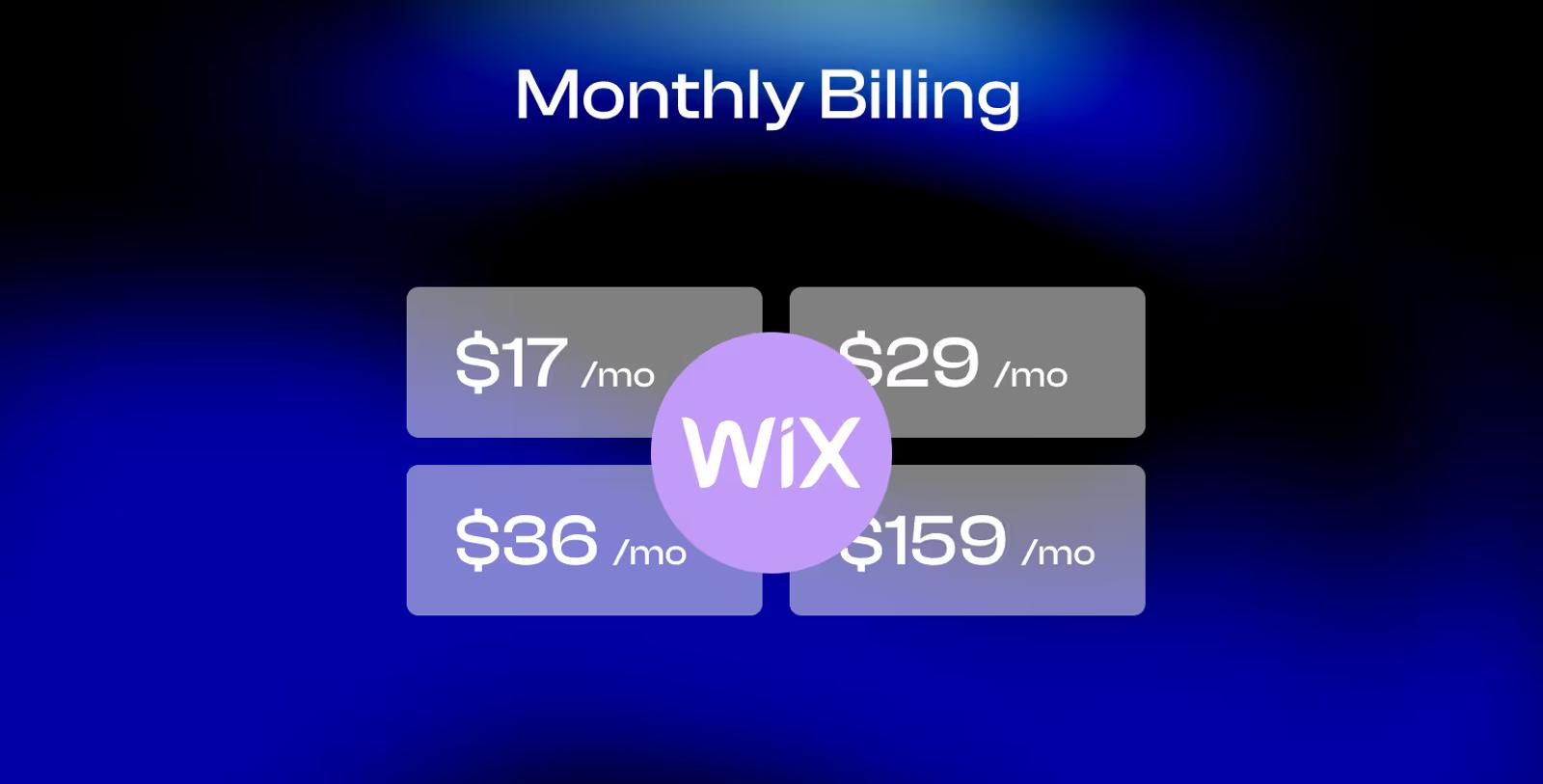 Wix monthly pricing plans overview